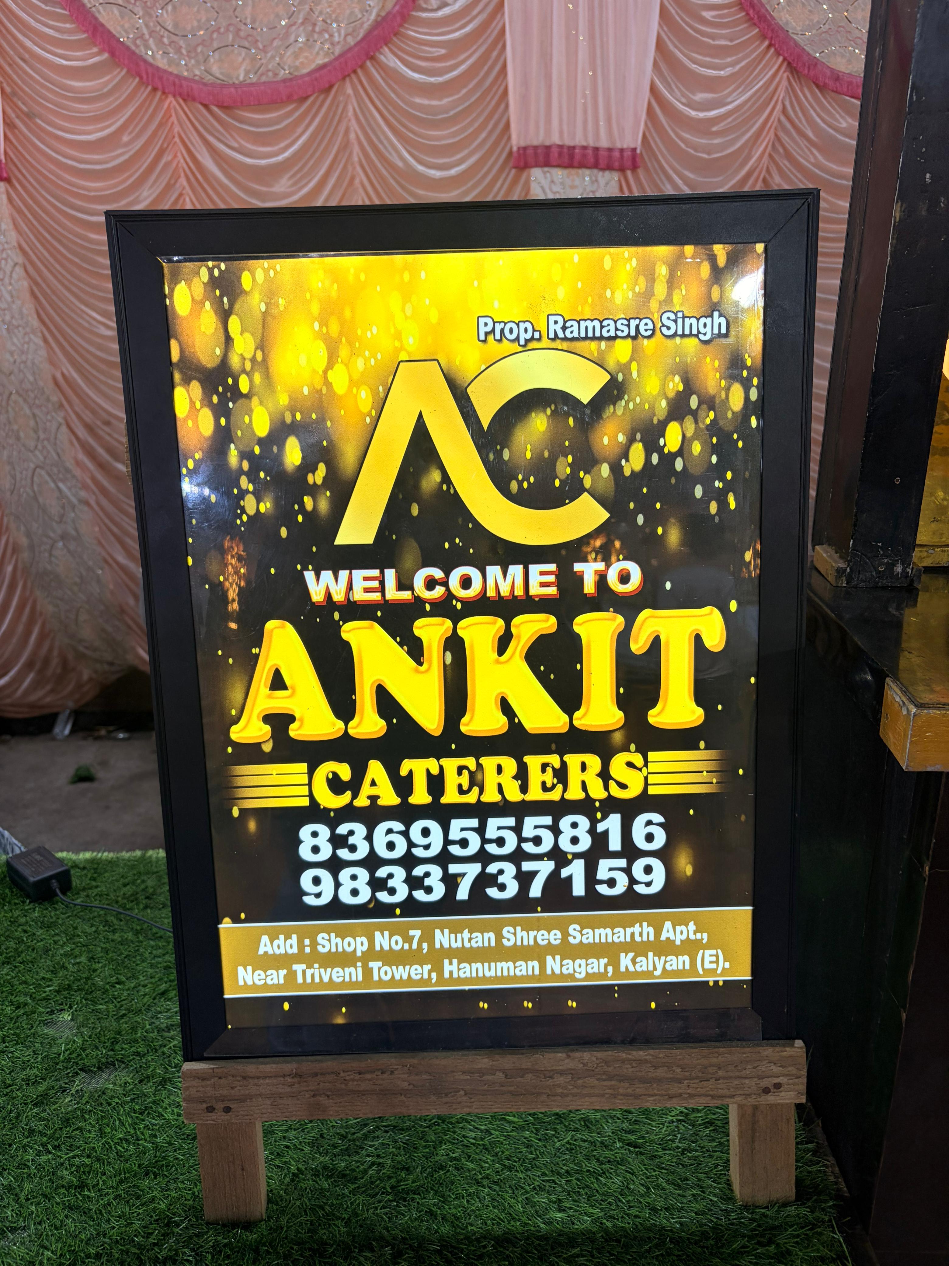 Branded welcome board at celebration