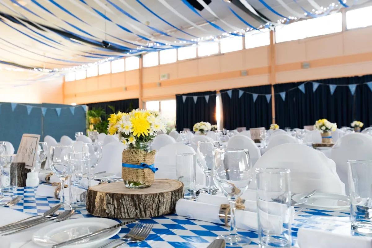Elegant wedding dining setup